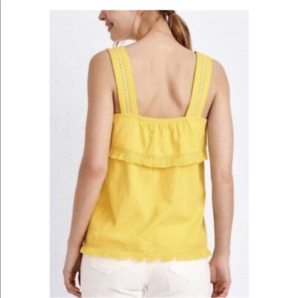 Jcrew yellow fringe tank top - Picture 3 of 6